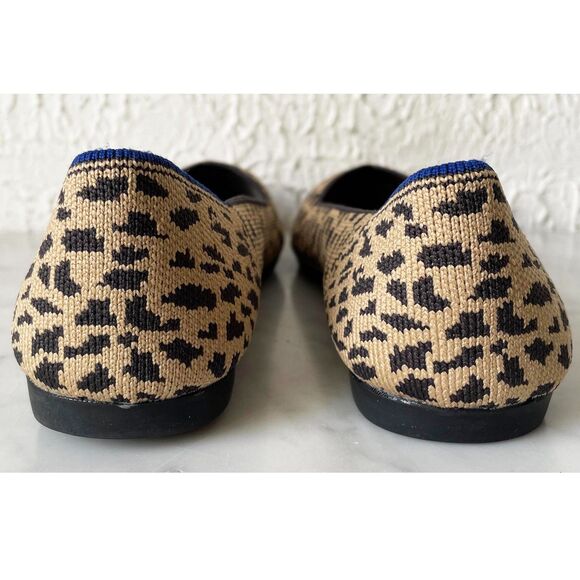 Rothy's Pointed Toe Flats The Point Classic Leopard Print Ballet Flats-Women's 7 - Picture 4 of 7